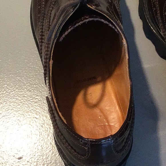 Dolce Vita Brown Patent Oxfords With Chunky Sole - Picture 8 of 11